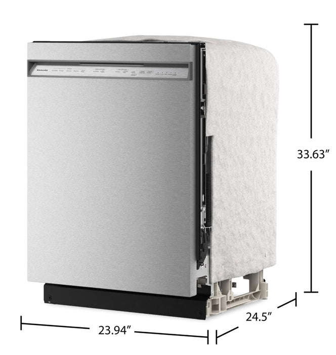 KitchenAid 24\" 47 dBA Dishwasher with Third Level Utensil Rack – PrintShield Stainless - KDFS224SPS