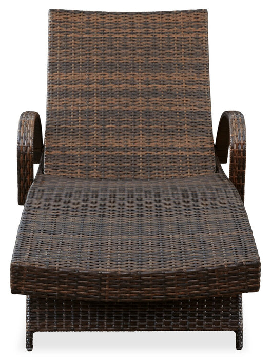 Kelowna Outdoor Patio Set of 2 Loungers - Resin Wicker, UV & Weather Resistant - Brown