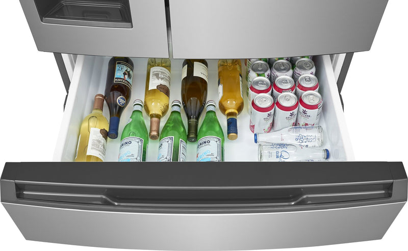 Frigidaire 36” 26 Cu. Ft. 4-Door French Door Refrigerator - Fingerprint Stainless Steel - FRMS2733AV