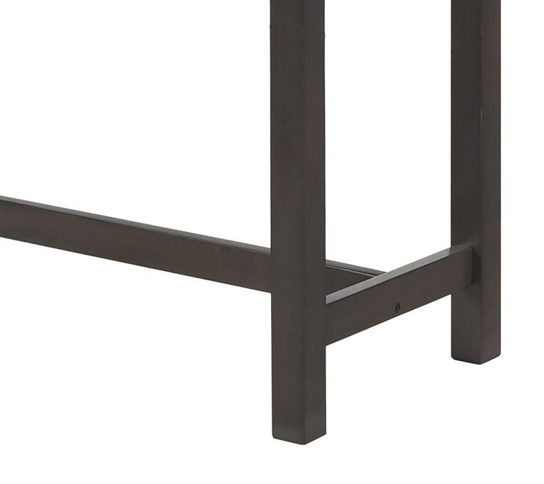 Noah 60” Modern Sofa Table with 3 Counter-Height Stools and USB Ports - Grey