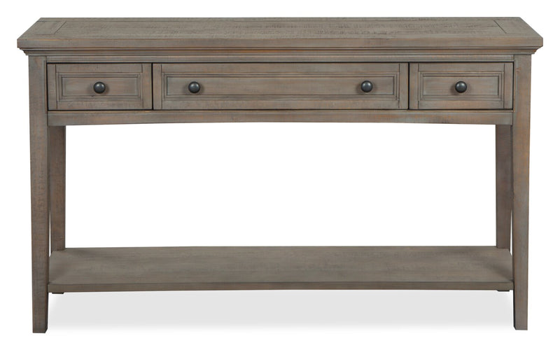 Hanson 50” Traditional Pine Sofa Table with Storage - Dovetail Grey