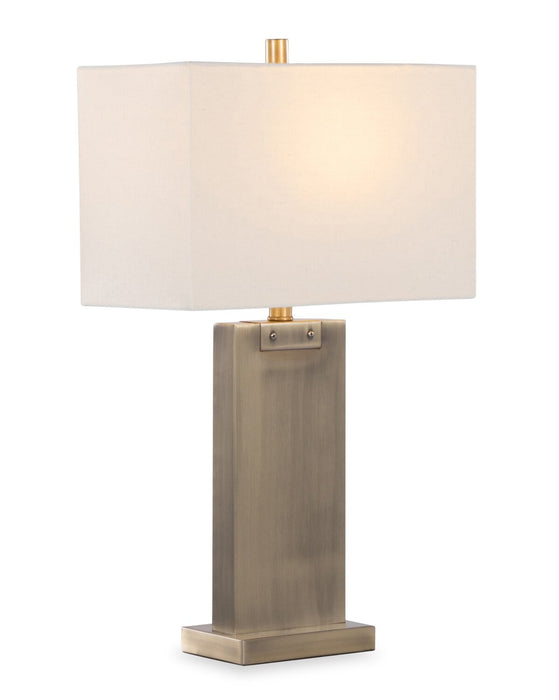 Nolan 26\" Antique Brass Metal Table Lamp