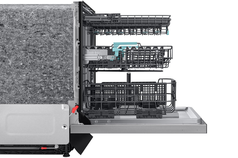 Samsung 24\" 38 dBA Top-Control Dishwasher with AI Wash and Third Rack - Stainless Steel - DW90F89P0USRAA