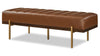 Linden 55\" Faux Leather Bench - Brown