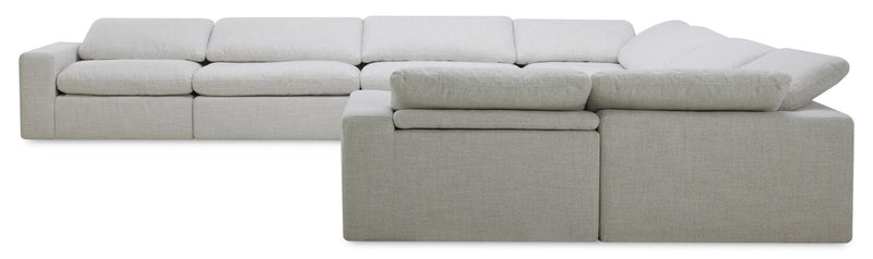 Sky Modular 8-Piece Fabric Power Reclining Sectional with Removable Feather Down Cushions - Nathan Wheat