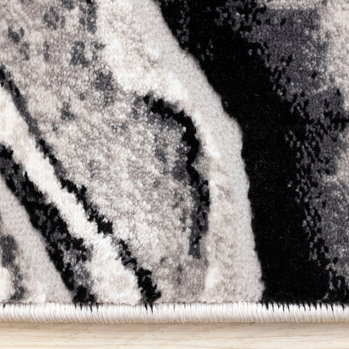 Plasma Black Grey Area Rug - 7'10\" x 10'6\"