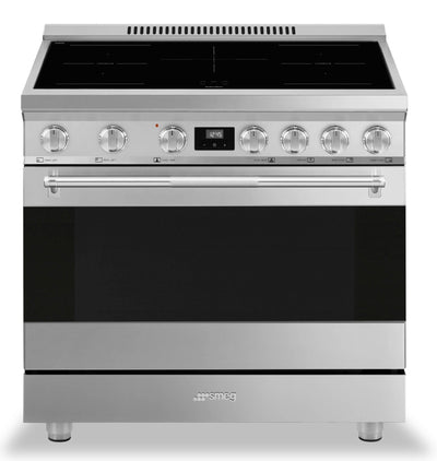 Smeg 4.6 Cu. Ft. Professional Induction Range - SPR36UIMX|Cuisinière professionnelle à induction Smeg de 4,6 pi3 - SPR36UIMX
