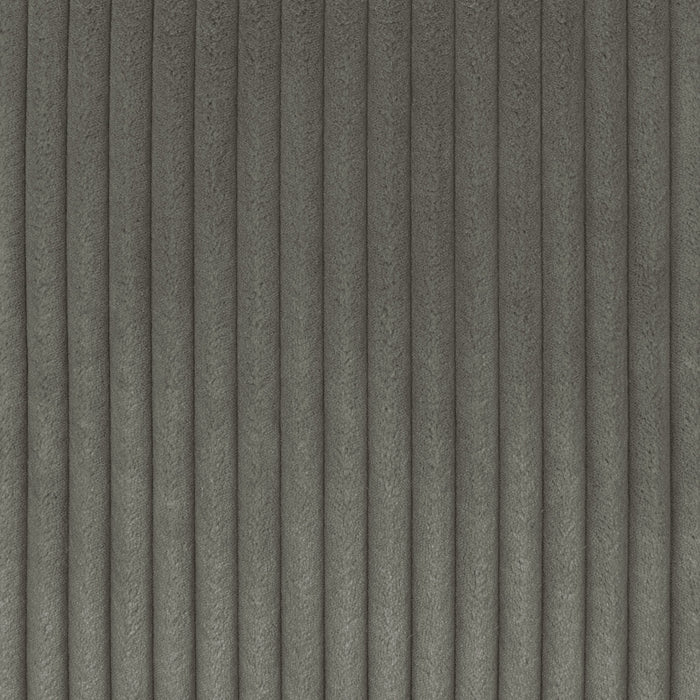 Stratus 59” Faux Fur Fabric Chair with Power Sliding Chaise - Fog Grey