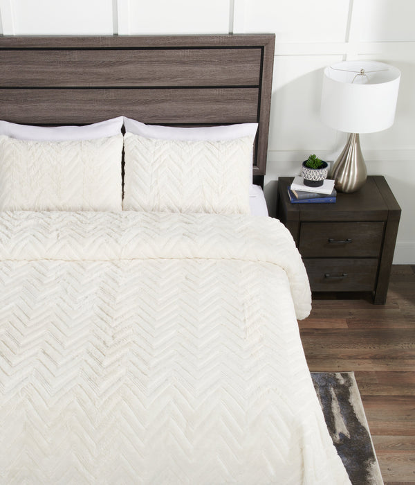 Tilda 3-Piece Full/Queen Comforter Set - White