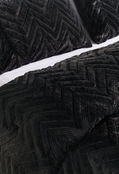 Tilda 3-Piece Full/Queen Comforter Set - Charcoal