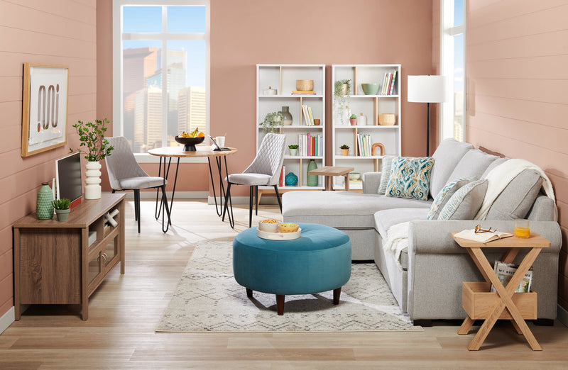 Torry 11.5\" Chairside Table with Cubby - Taupe