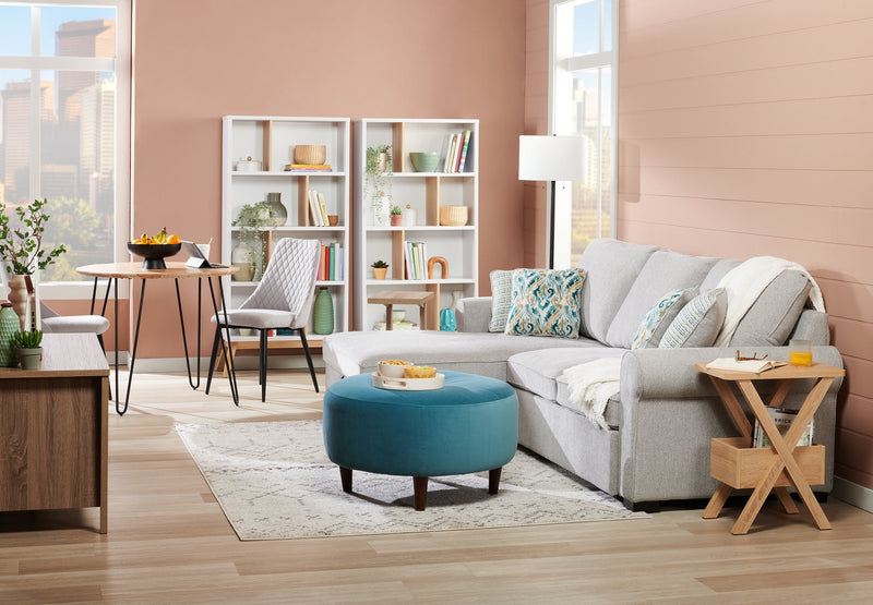 Torry 11.5\" Chairside Table with Cubby - Taupe