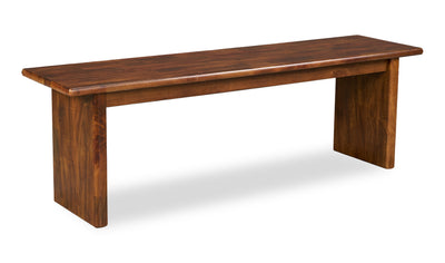 Vale Dining Bench, Wood, 58"W - Brown | Banc de salle à manger Vale de 58 po (l) en bois - brun