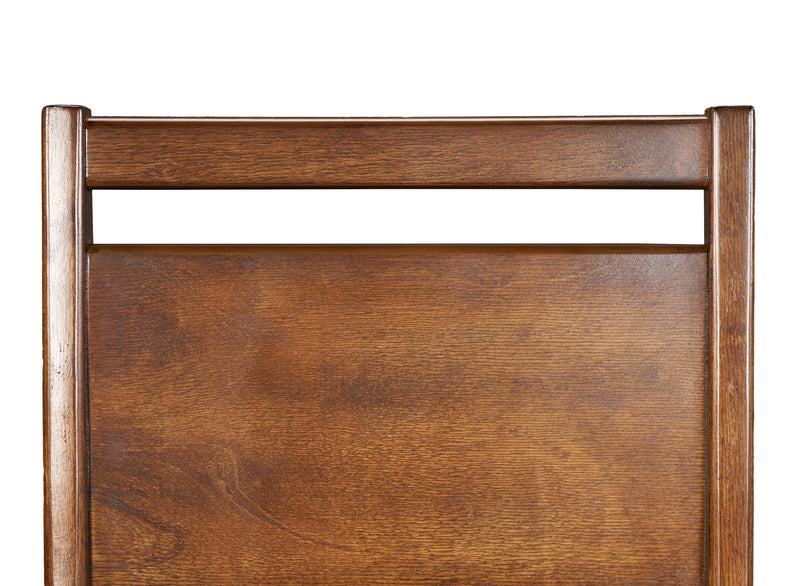 Vale Dining Chair with Polyester Fabric, Wood, Ladder-back - Brown & Beige