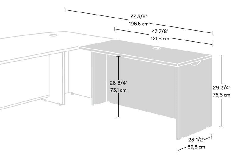 Via Commercial Grade Office Desk Return