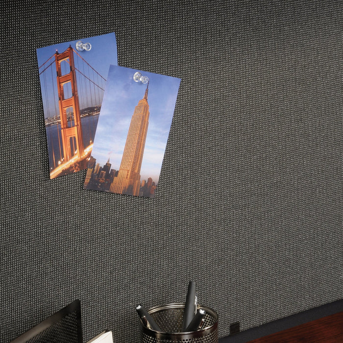 Via 59.45\" Commercial Grade Credenza Hutch with Cabinets & Cubbyholes - Cherry & Grey