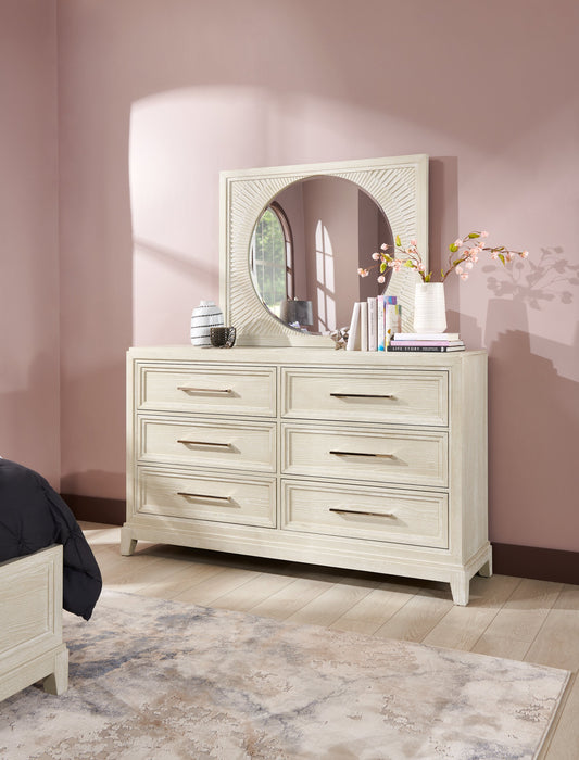 Vida Bedroom 6-Drawer Dresser, 66\"W x 40\"H - Sand