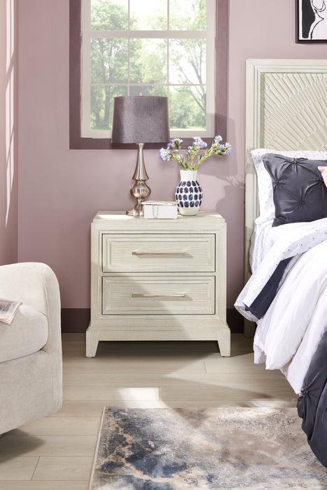 Vida Bedside 2-Drawer Nightstand, 27\"W x 28\"H - Sand