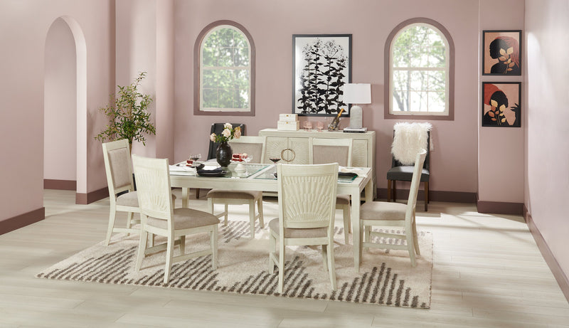 Vida Dining Chair with Polyester Fabric - Sand