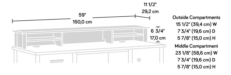 Whitaker Point 59.06\" Commercial Grade Reception Hutch with Cubbyholes - Natural Maple