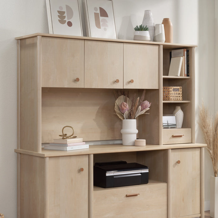 Whitaker Point 66.73\" Commercial Grade Hutch with Cabinet & Shelves - Natural Maple