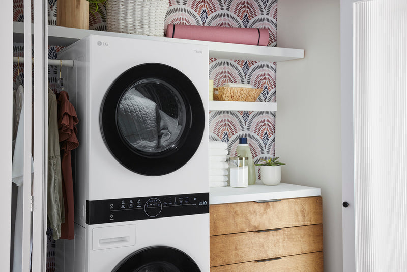 LG 3.1 Washer/4.2 Dryer Cu. Ft. Front-Load High-Efficiency Washtower™ - White - WKHC152HWA