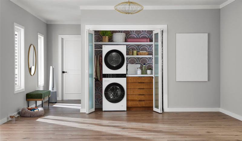 LG 3.1 Washer/4.2 Dryer Cu. Ft. Front-Load High-Efficiency Washtower™ - White - WKHC152HWA