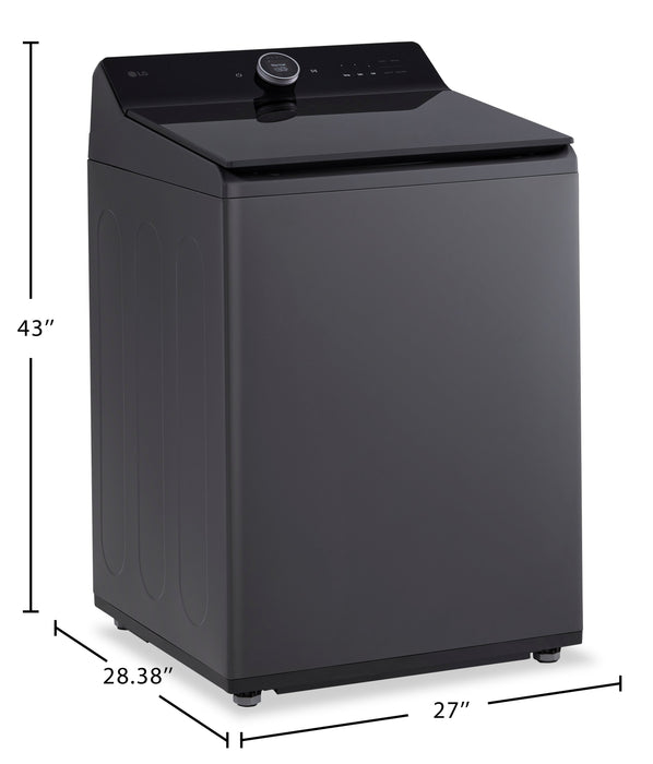 LG 6.3 Cu. Ft. Smart Top-Load High-Efficiency Washer - Black Steel - WT8600CB