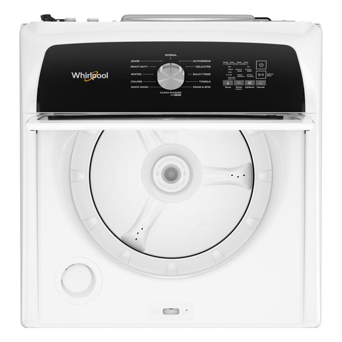 Whirlpool 5.2 Cu. Ft. Top-Load Washer with Built-In Faucet and 7 Cu. Ft. Electric Dryer with Steam