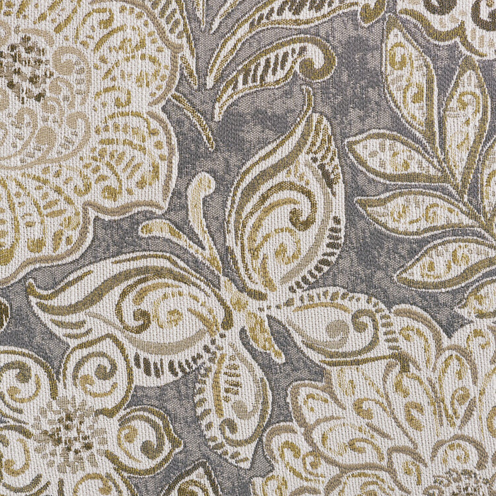 Made in Canada Wynn 2-Piece Chenille Fabric Sectional with Nailhead Trim and Wood Bun Legs - Taupe