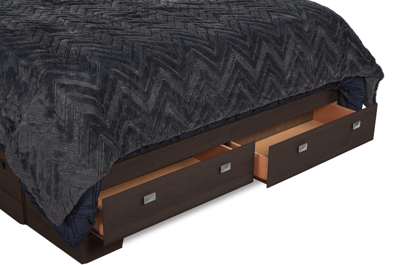 Yorkdale Queen 6 Drawer Storage Bed - Brown