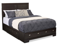 Yorkdale Queen 6 Drawer Storage Bed - Brown