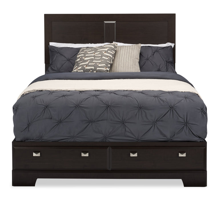 Yorkdale Queen 6 Drawer Storage Bed - Brown