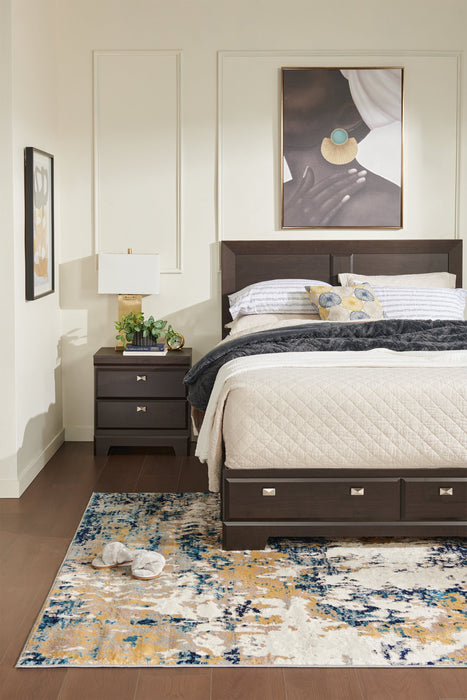 Yorkdale Queen 6 Drawer Storage Bed - Brown