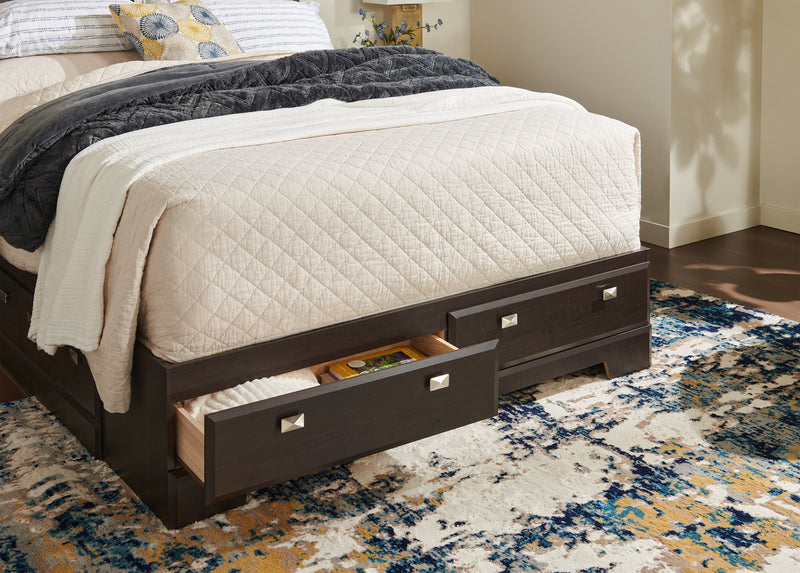 Yorkdale Queen 6 Drawer Storage Bed - Brown