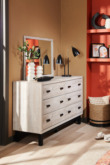 Zen Bedroom 6-Drawer Dresser, 62\"W x 35.6\"H - Grey