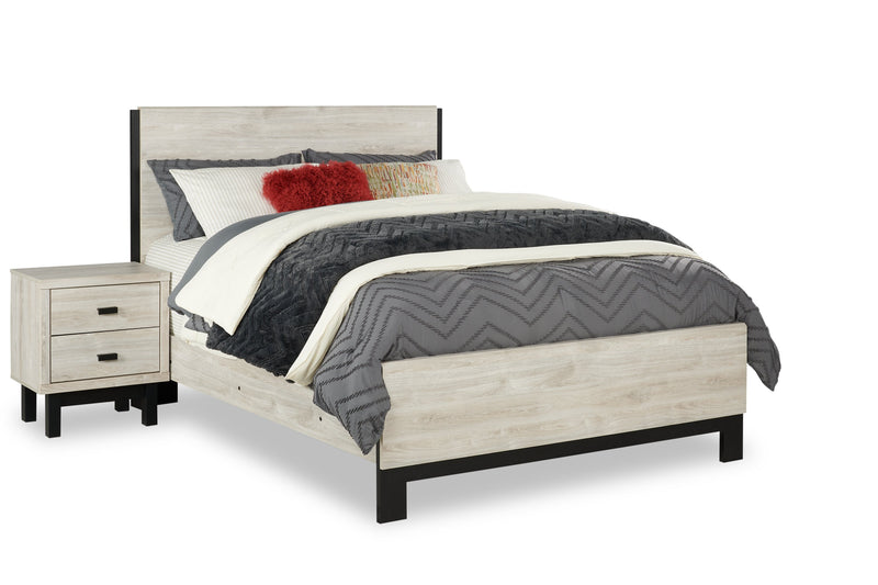 Zen Panel Bed, Light Grey - Queen Size