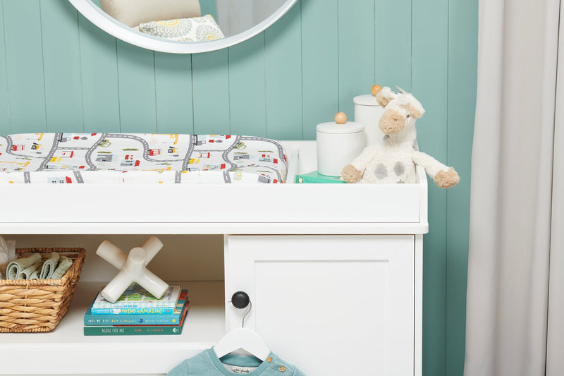Zoe Baby Change Table with Storage Drawers - White