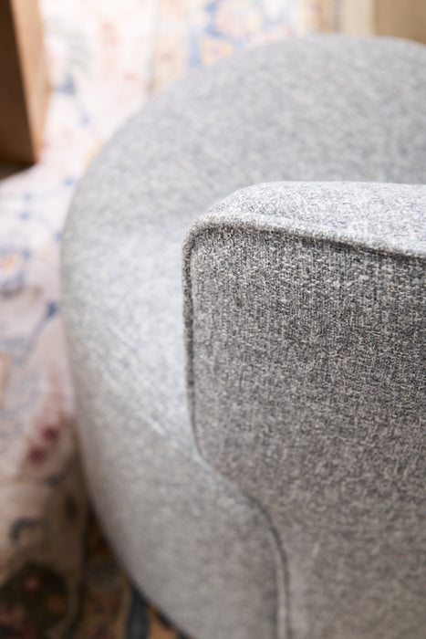 Zola Gliding Dining Chair with Polyester Fabric - Grey