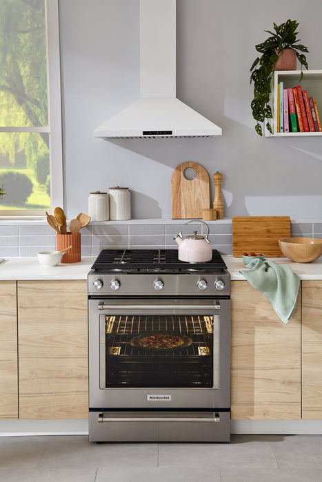 KitchenAid 6.5 Cu. Ft. Gas Range with AquaLift® and Self-Clean - Stainless Steel - KSGB900ESS