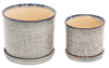 Blue 6/8\" Ceramic Planter - Set of 2