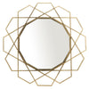 Gold 35\" Metal Geometric Mirror