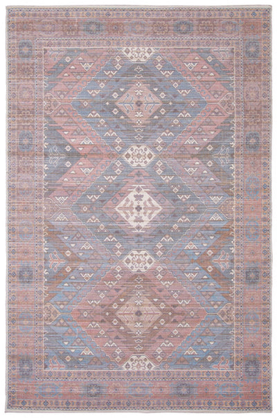 Samia Blue Rug 5'3" X 8'0" Area Rug