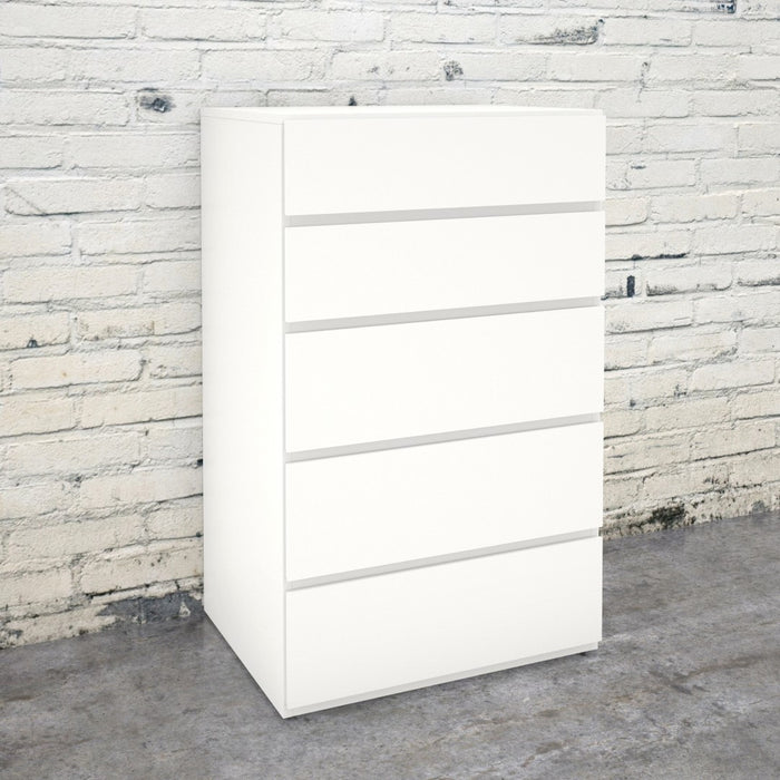 Nordika 5-Drawer Chest - White