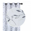 Decorative Polyester Panel Leafy Silver 84\" - Set of 2 Drapes and Blinds