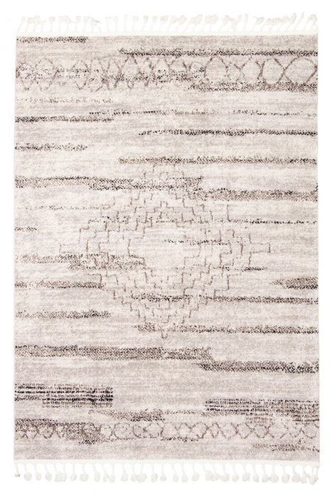 Vera Aztec Ivory/Grey Area Rug - 7'10\" x 10'5\"