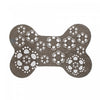 Braided Cotton Bone Shape Pet Mat Grey Paws Floormat