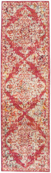 Raina Vintage Rose-Red Area Rug - 2'7\" x 10'0\"