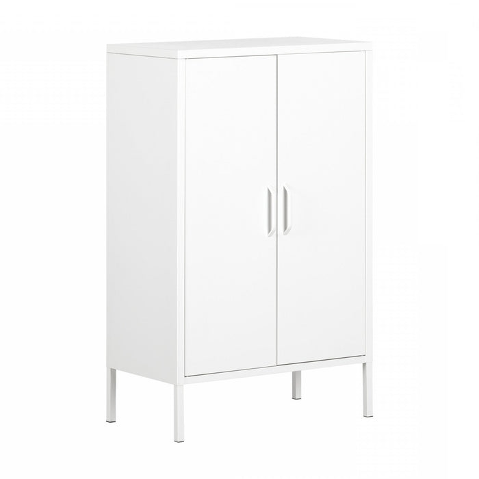 Crea Metal 2-Door Accent Cabinet - Pure White