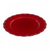 Charger Plate Scallop Edge Red 13\" - Set of 6 Dinnerware